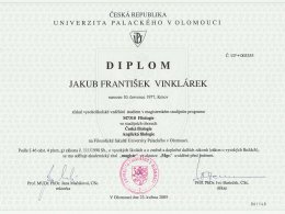 Diplom z oboru anglická a česká filologie